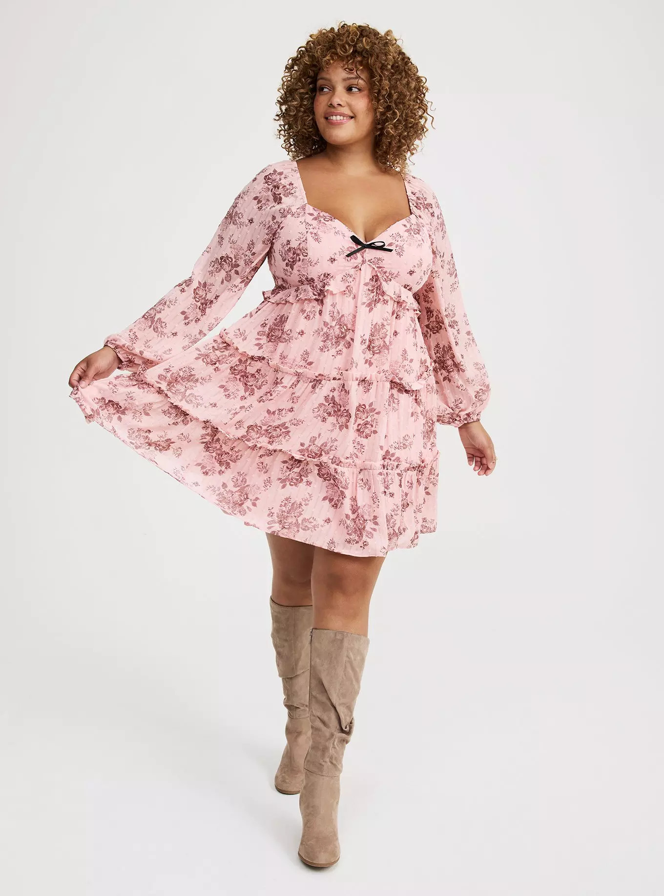 Tiered Babydoll Mini Dress | Torrid (US & Canada)