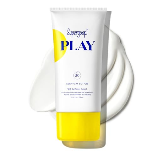 Supergoop! PLAY Everyday Lotion SPF 50 - Broad Spectrum Body & Face Sunscreen for Sensitive Skin - Great for Active Days - Fast Absorbing, Water & Sweat Resistant - 5.5 fl oz | Amazon (US)
