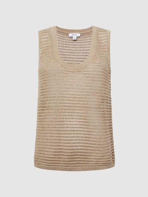 Open Stitch Knitted Vest | Reiss US