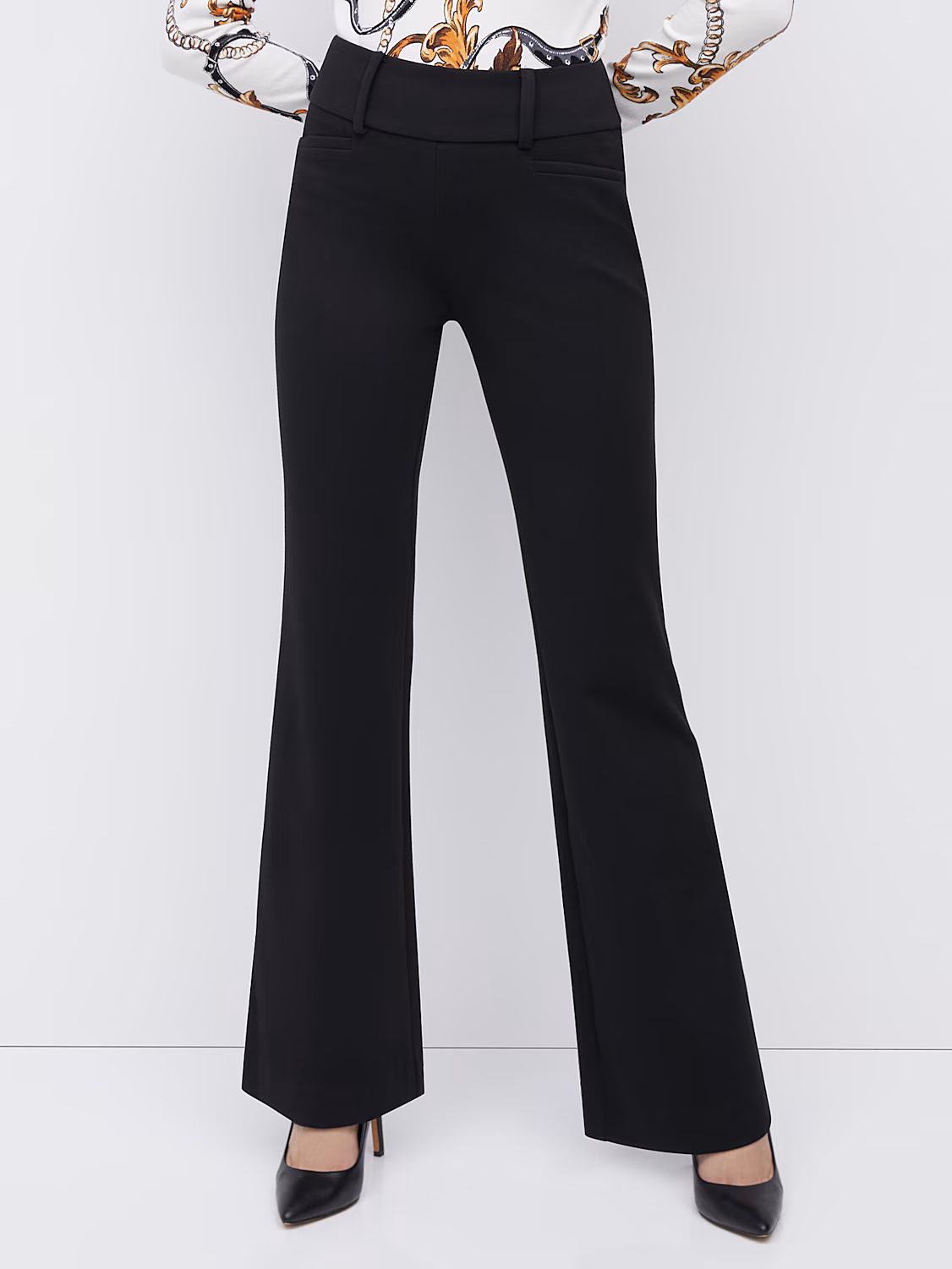 Tall Pull-On High-Rise Flare Ponte Pant - Superflex - New York & Company | New York & Company