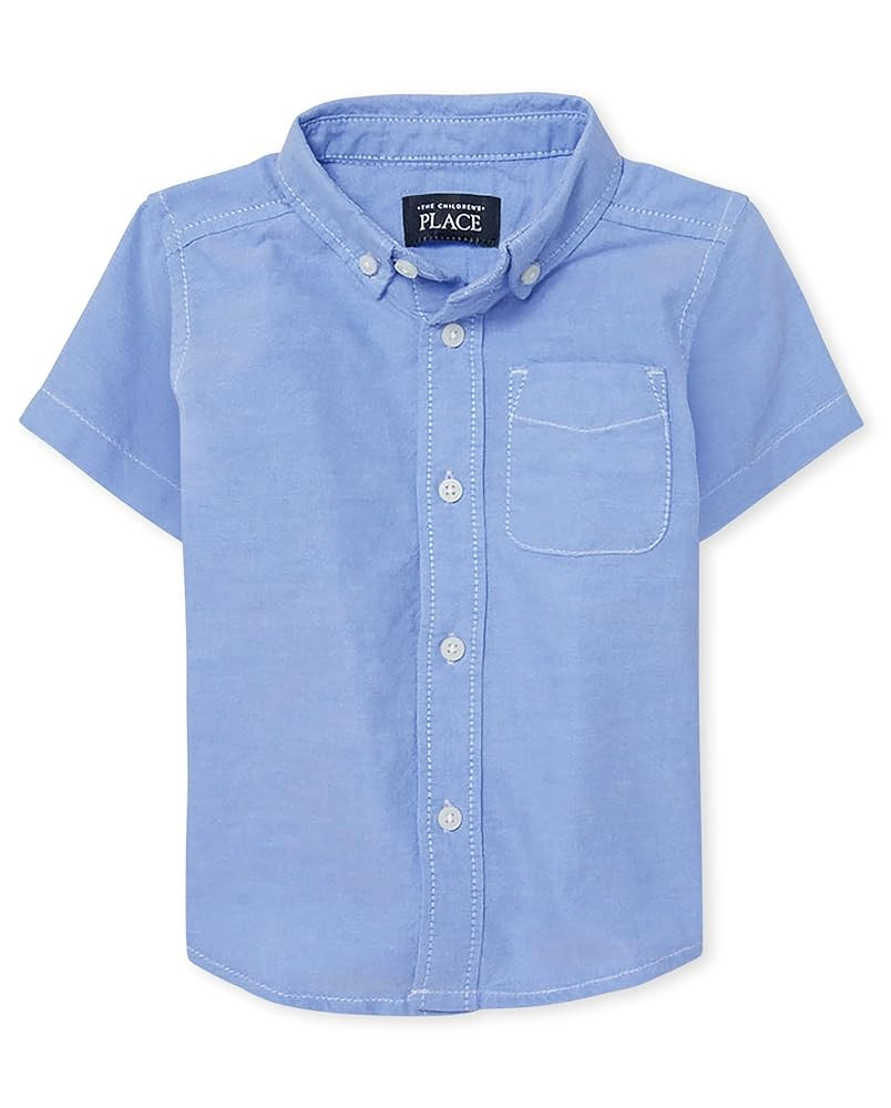 The Children's Place Baby Toddler Boys Short Sleeve Oxford Button Down Shirt | Amazon (US)