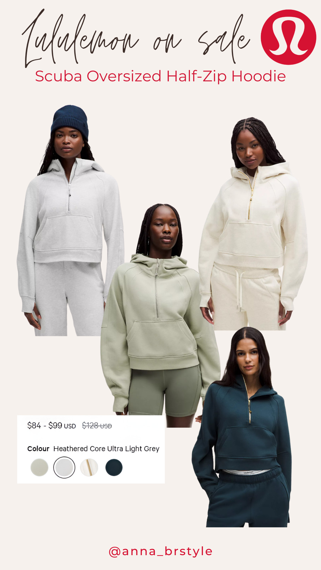 Lululemon scuba oversized half zip hoodie on sale. 

 #LTKActive #LTKSaleAlert