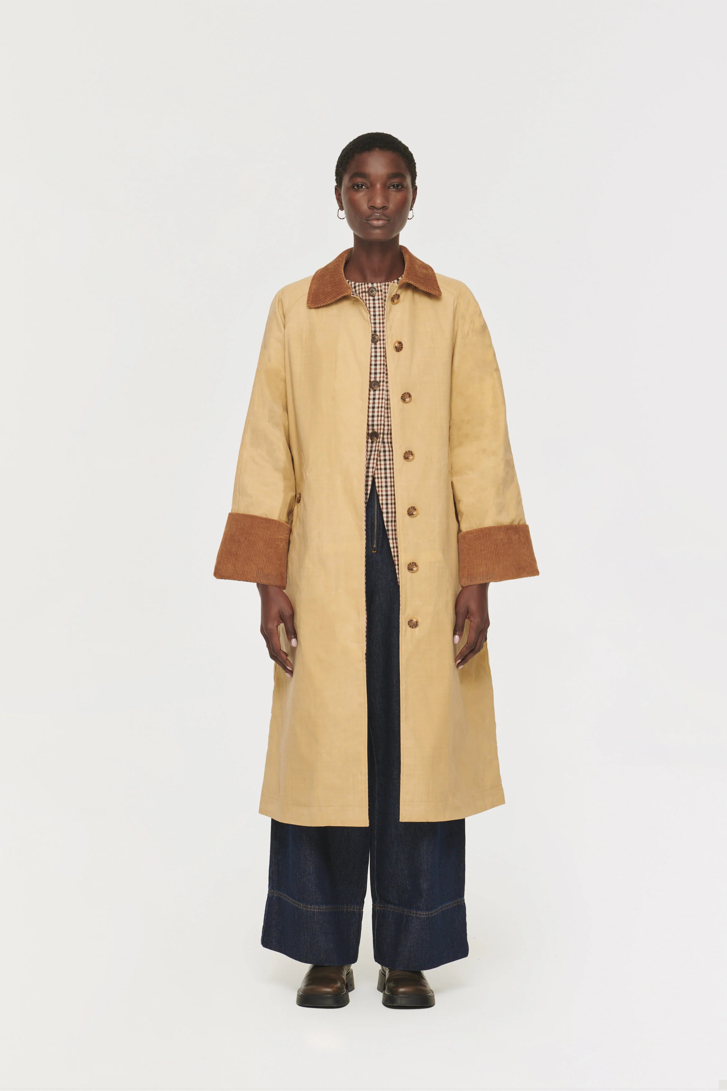 Barnaby | Reversible Wax Coat in Multi Check | ALIGNE | Aligne UK