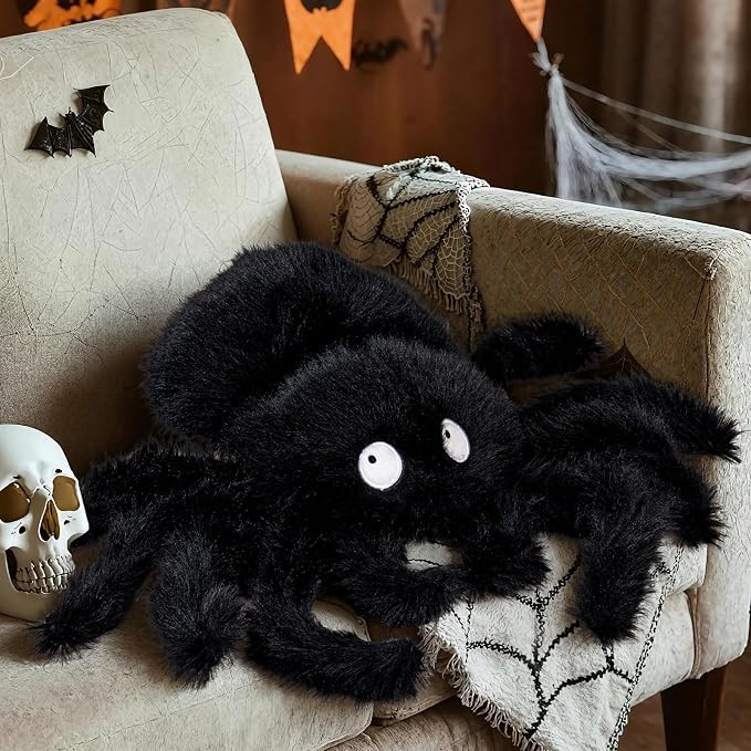 Lanpn Halloween Spider Throw Pillow, Spider Shaped Decorative Pillow Soft 3D Shaped Cushion for G... | Amazon (US)