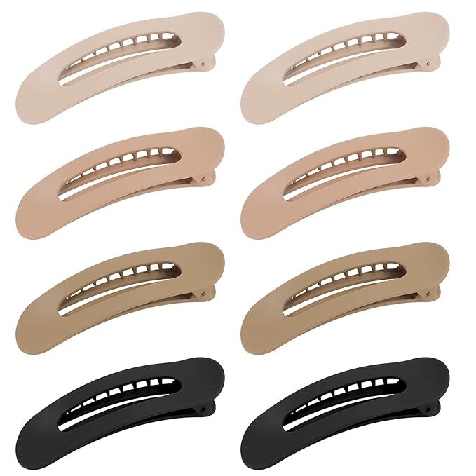 8 Pack Flat Hair Clips for Women, Flat Claw Clips Flat Clips for Hair Lay Down Hair Clips for Thi... | Amazon (US)