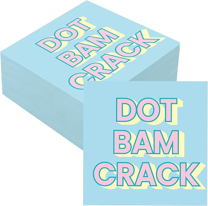 100 Pack Mahjong Cocktail Napkins 5 x 5 Inch Disposable Paper Drink Napkins with Dot Bam Crack De... | Amazon (US)