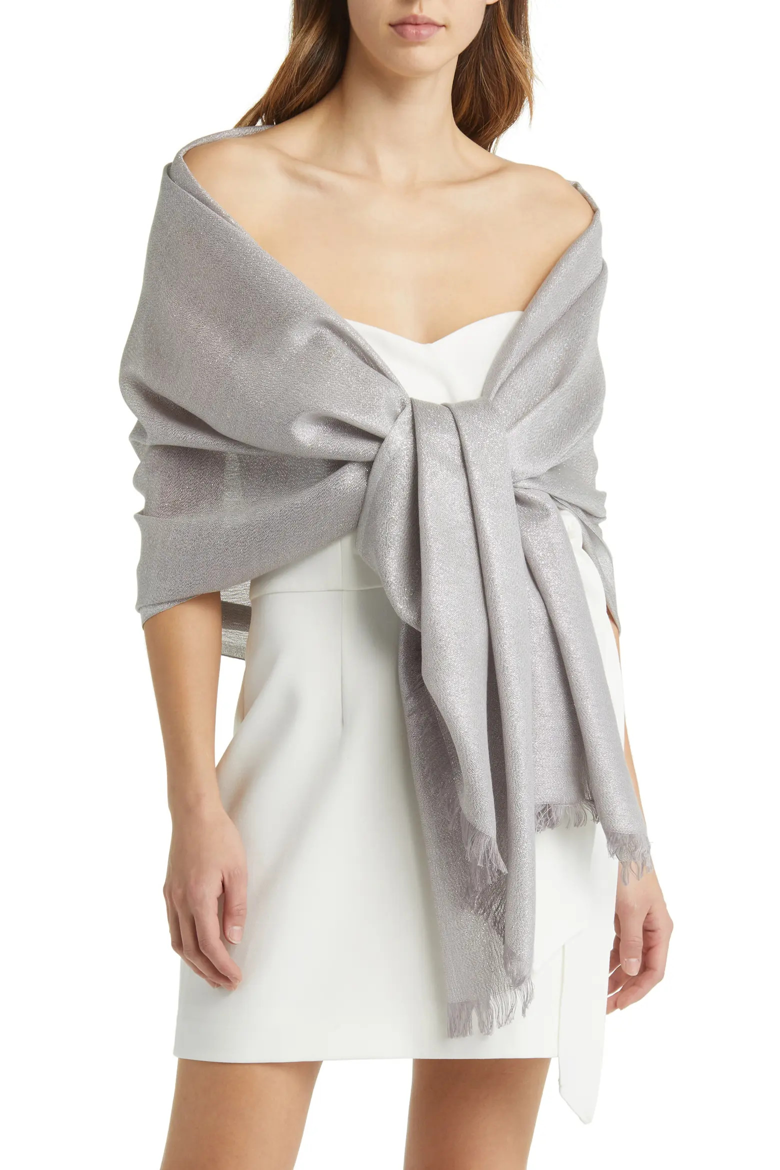 Nordstrom Metallic Lightweight Wrap (Women) | Nordstrom | Nordstrom