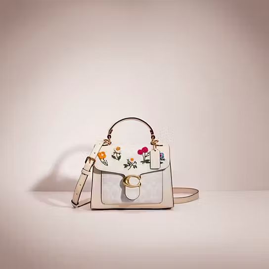 Restored Tabby Top Handle 20 In Signature Canvas 
With Floral Embroidery | Coach (US)