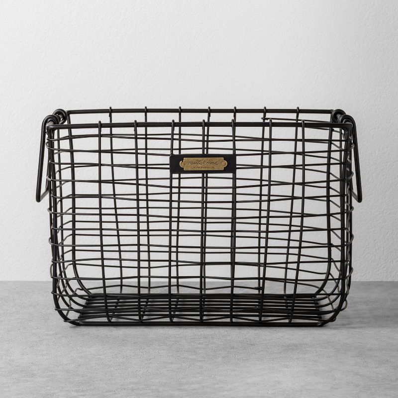 Wire Storage Basket Black - Hearth & Hand™ with Magnolia | Target