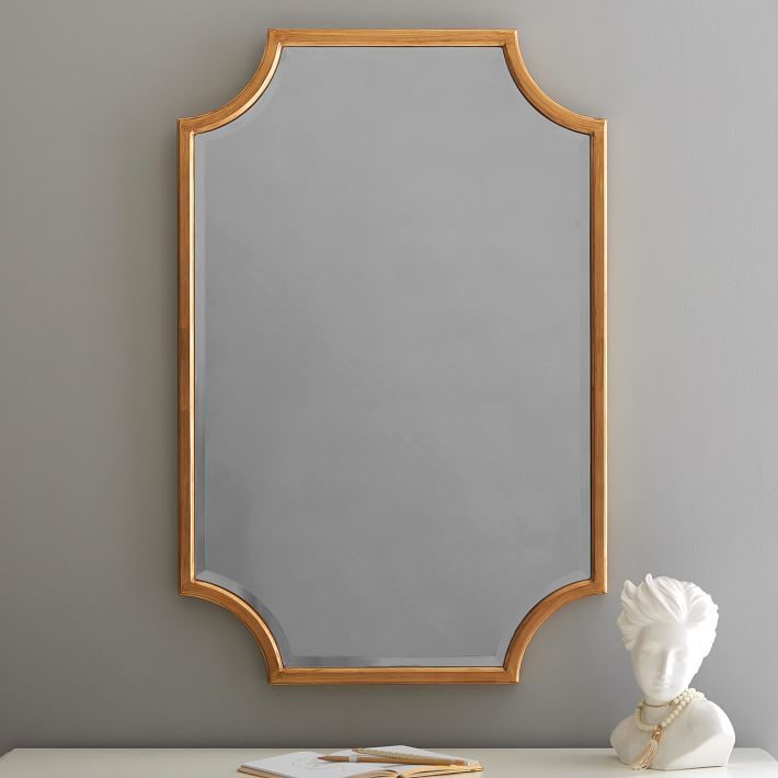Scallop Gold Leaf Mirror | Pottery Barn Teen