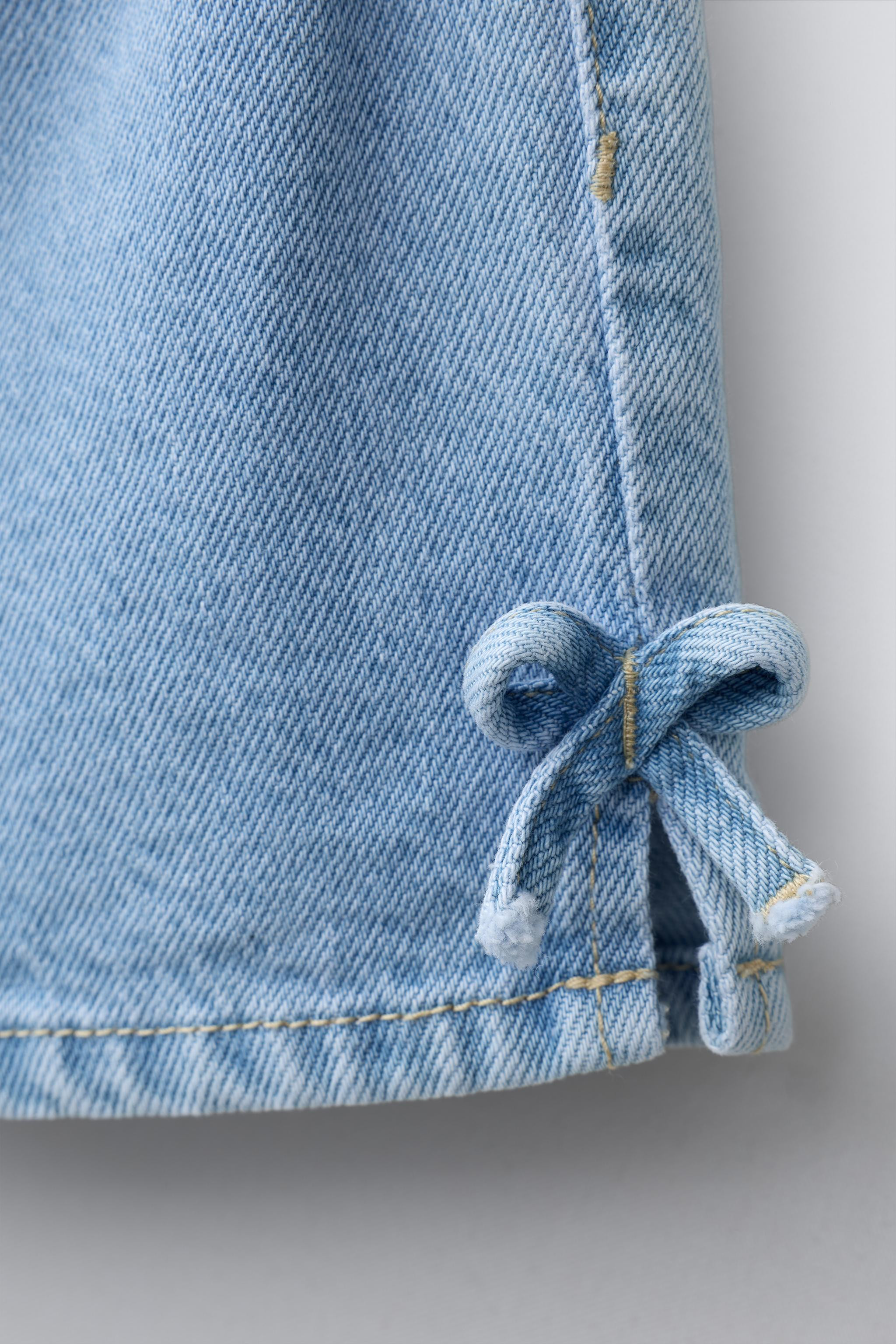 DENIM SHORTS WITH BOWS | Zara US