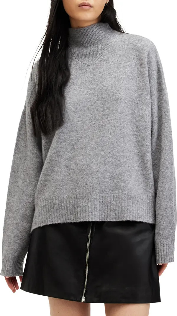 AllSaints Asha Oversize Mock Neck Sweater | Nordstrom | Nordstrom