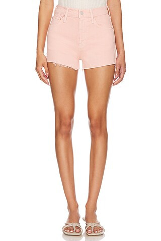 MOTHER The Dodger Short Short Fray in Peach Parfait from Revolve.com | Revolve Clothing (Global)
