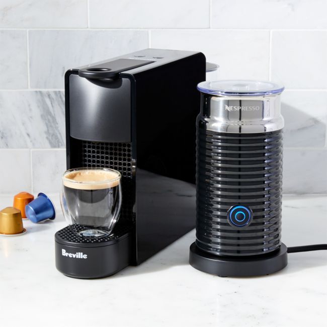 Nespresso Â® by Breville Essenza Mini Black Espresso Maker Bundle | Crate & Barrel