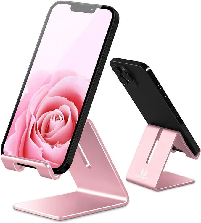 Tobeoneer Cell Phone Stand Holder Aluminum Desktop Solid Universal Desk Stand for iPhone 13 12 11... | Amazon (US)