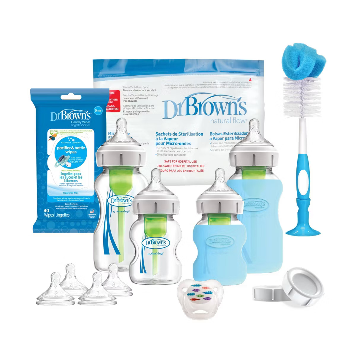 Dr. Brown's Anti-Colic Wide Neck Glass Baby Bottle Gift Set - 14ct | Target