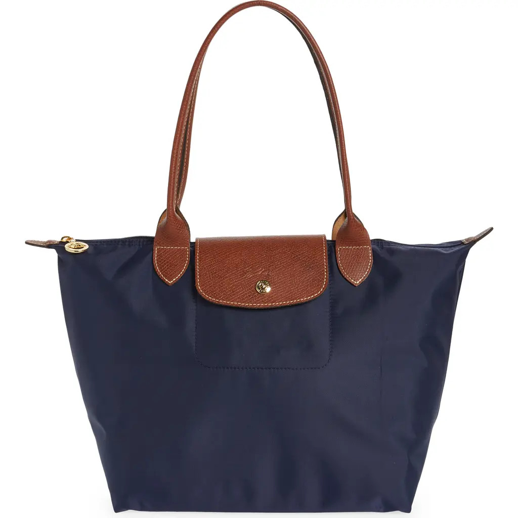 Longchamp Medium Le Pliage Nylon Shoulder Tote in Marine at Nordstrom | Nordstrom