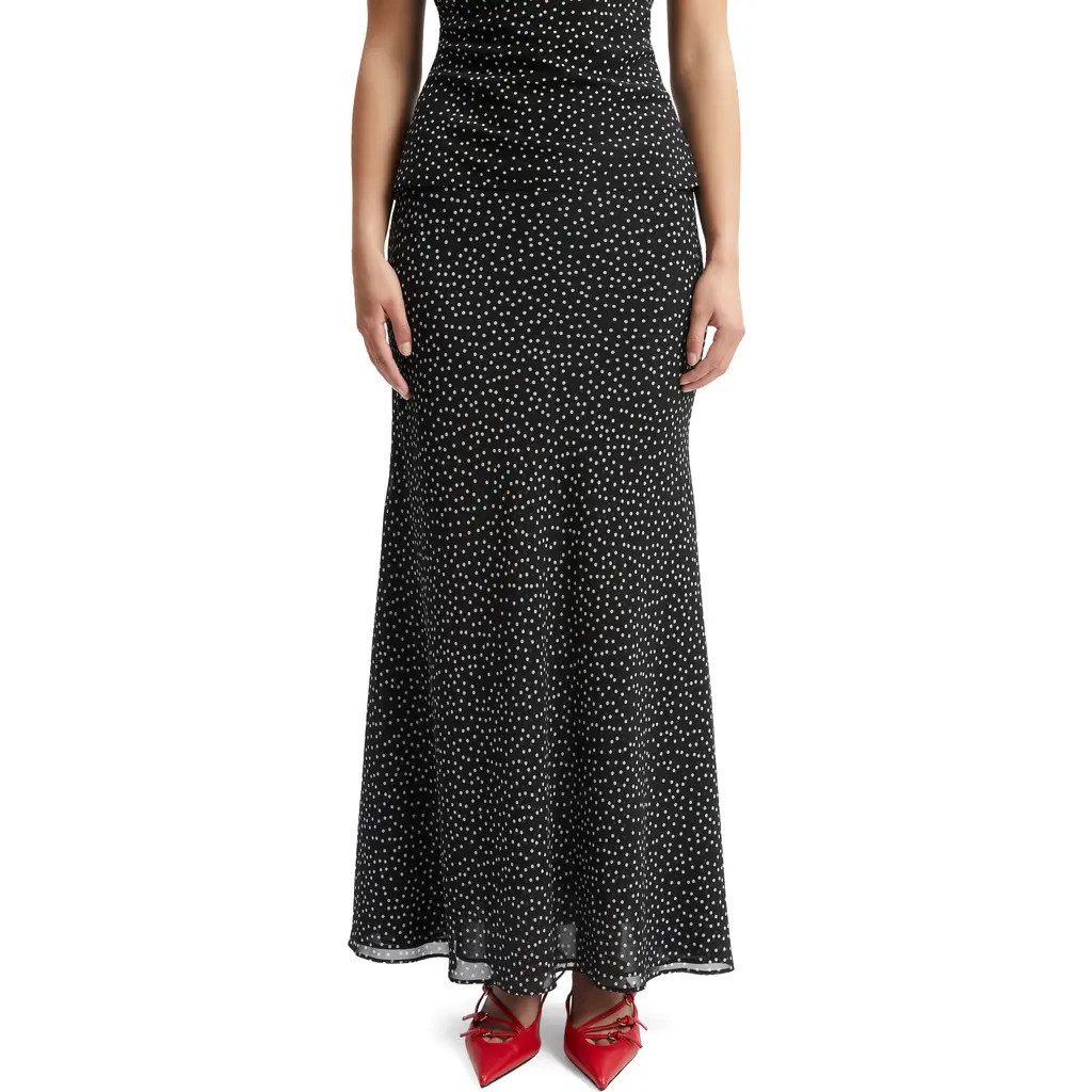 Bardot Monroe Polka Dot Maxi Skirt in Black Spot at Nordstrom, Size 2 | Nordstrom