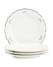 Set Of 4 Gold Bow Side Plates | TJ Maxx
