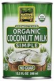 Native Forest Unsweetened Organic Simple Coconut Milk, USDA Certified Organic, Gluten Free & Non-GMO | Amazon (US)