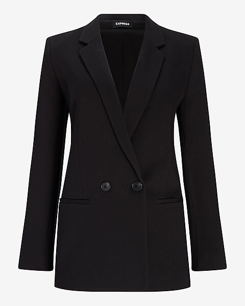 Knit Double Breasted Boyfriend Blazer | Express