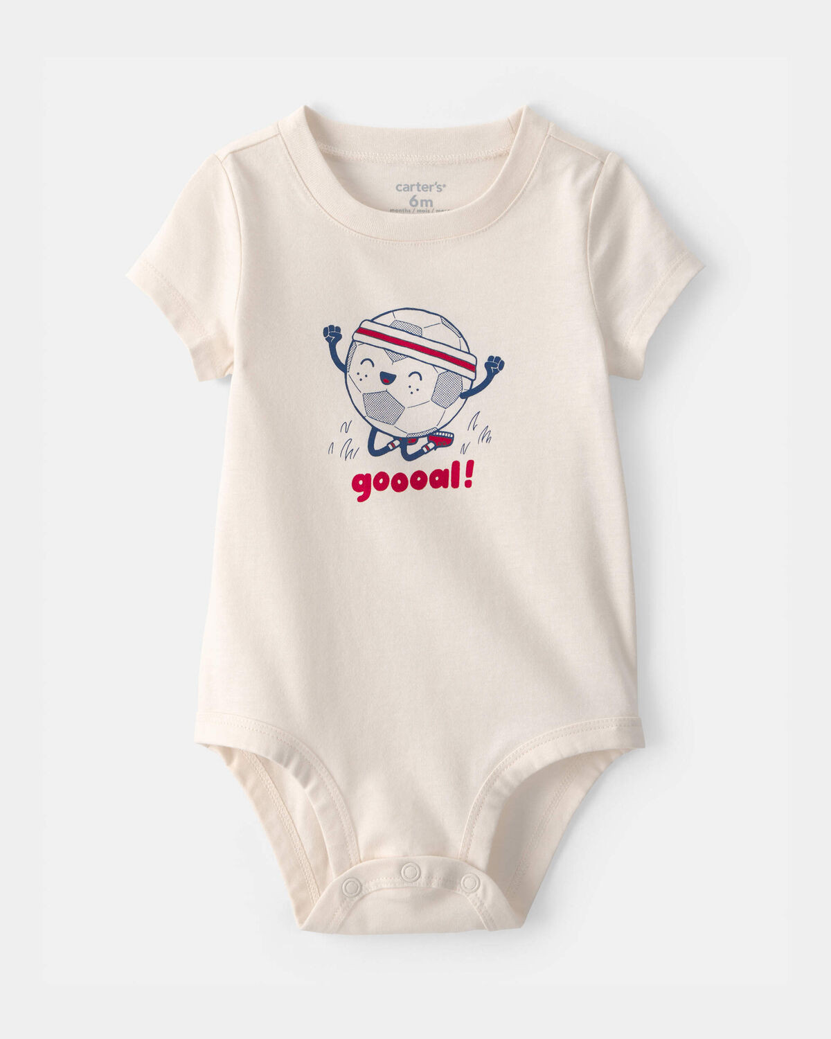 Baby Soccer Ball Graphic Bodysuit - Ivory | Carter's Inc