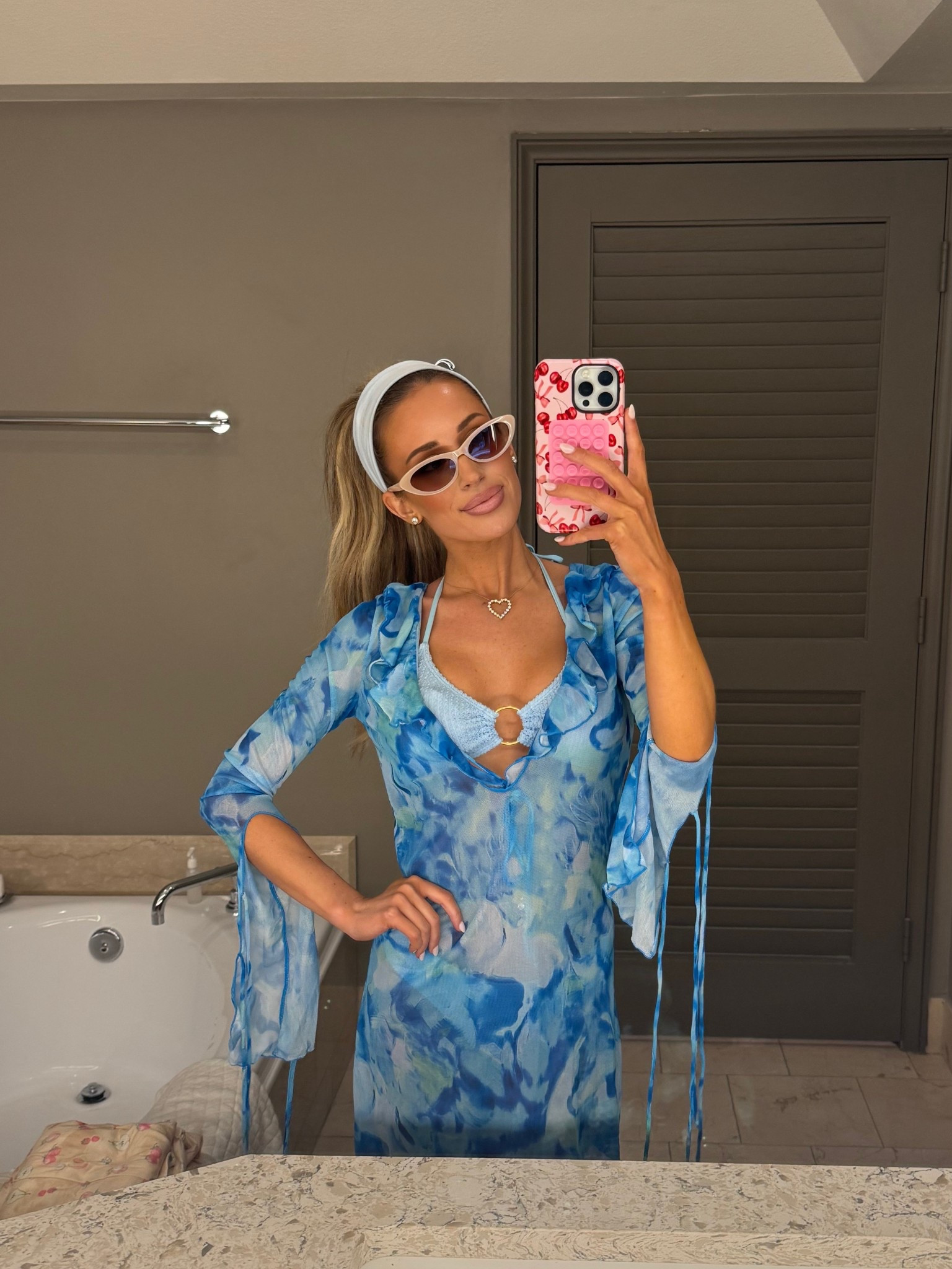 Wearing smallest size in swimsuit and coverup 🌊 

Swimsuit set. Bikini. Beachwear. Vacation. Vacation outfit. Pool outfit. Summer style. Ootd. Pool day. Blue

#LTKSwim #LTKTravel #LTKFindsUnder50