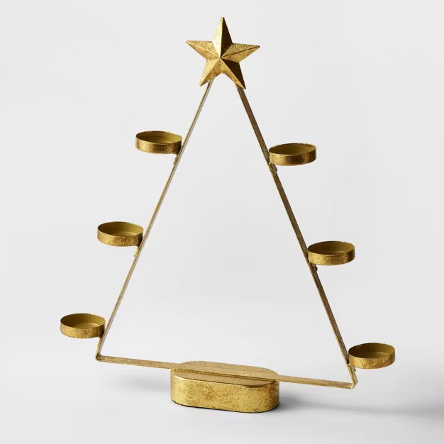 14.75"x10.5" Tealight Metal Christmas Tree Candle Holder - Wondershop™ | Target