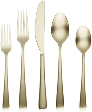 Cambridge 514720CKW12R Rafael Champagne Flatware, 20-Piece Set | Amazon (US)