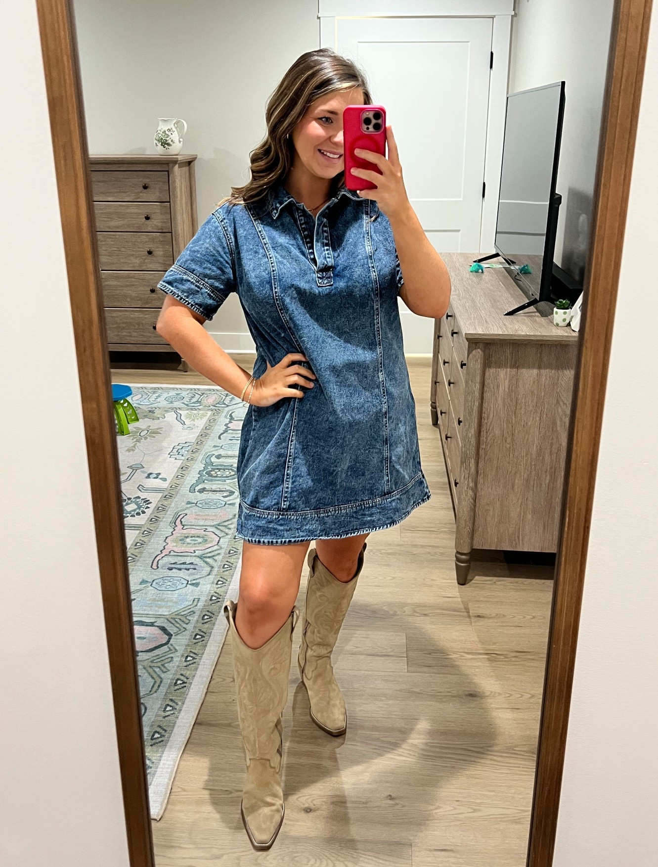 These cutie boots from Target really elevate this denim dress. I’m so obsessed and can’t wait for cooler weather so I can wear these boots!

#LTKMidsize #LTKShoeCrush #LTKSeasonal