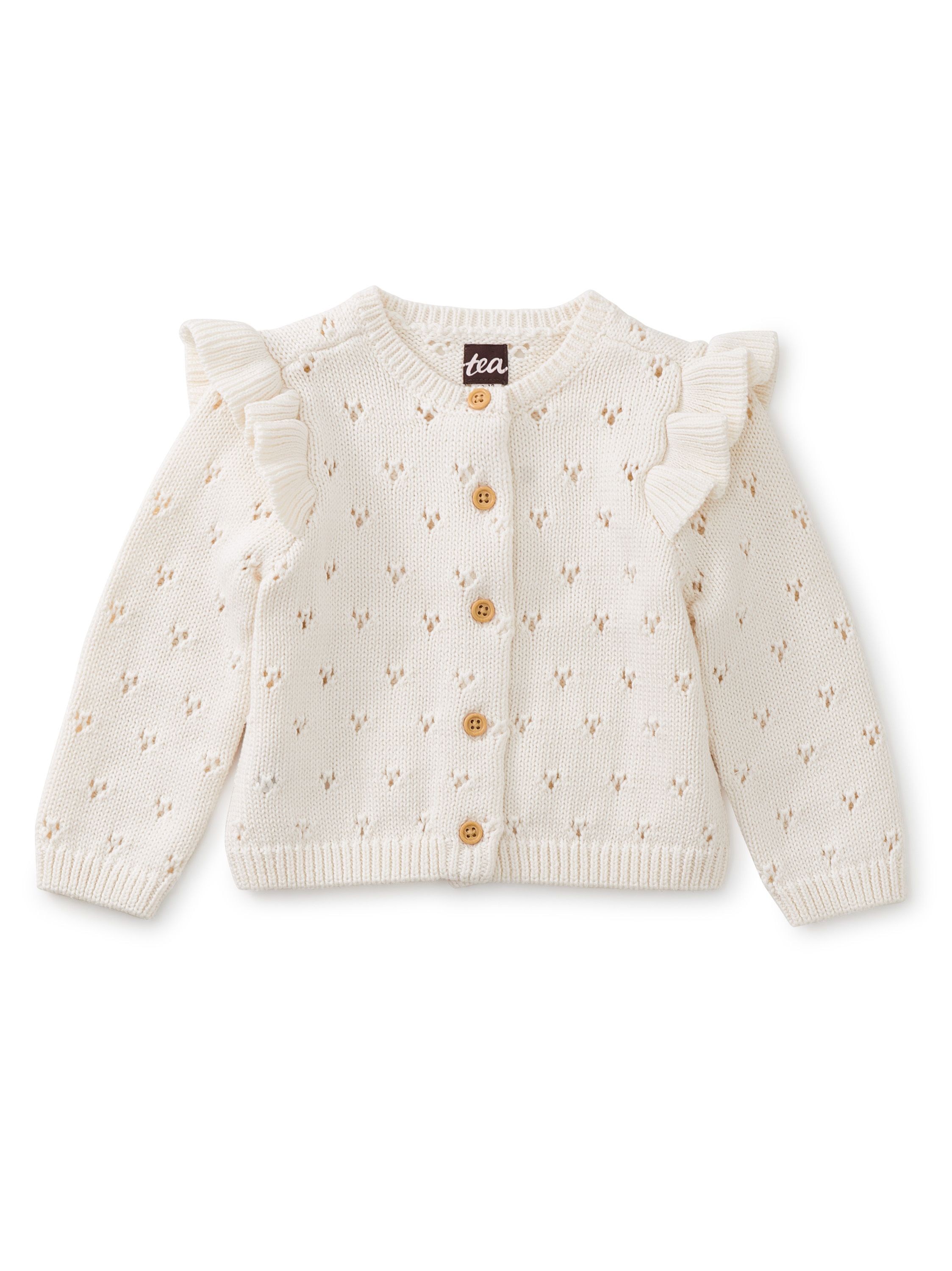 Flutter Shoulder Baby Cardigan | Tea Collection