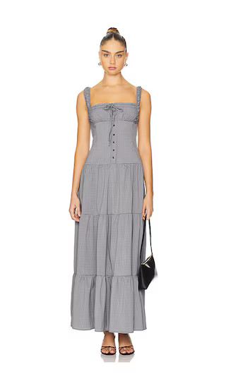 Ballerina Maxi Dress in Onyx Gingham | Revolve Clothing (Global)