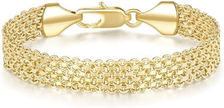 14K Gold Bracelets for Women 14K Gold Bracelet for Women Mesh Bracelet for Womens Bracelets Mesh ... | Amazon (US)