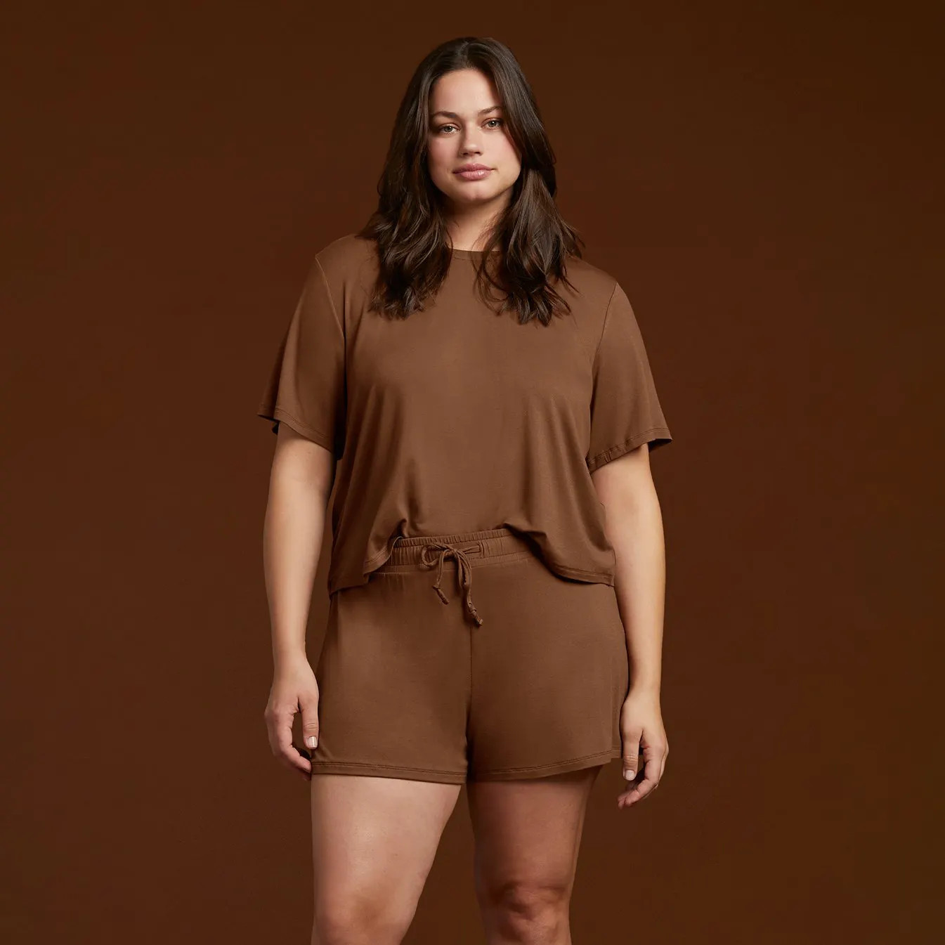 Women's Pajama Shorts Set | Chocolate - nuuds | nuuds