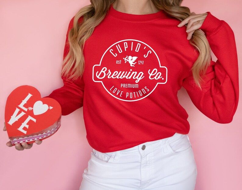 Cupid's Brewing Co Sweatshirt, Cupid Sweatshirts, Women Valentine Sweatshirt, Premium Love Potions,  | Etsy (US)