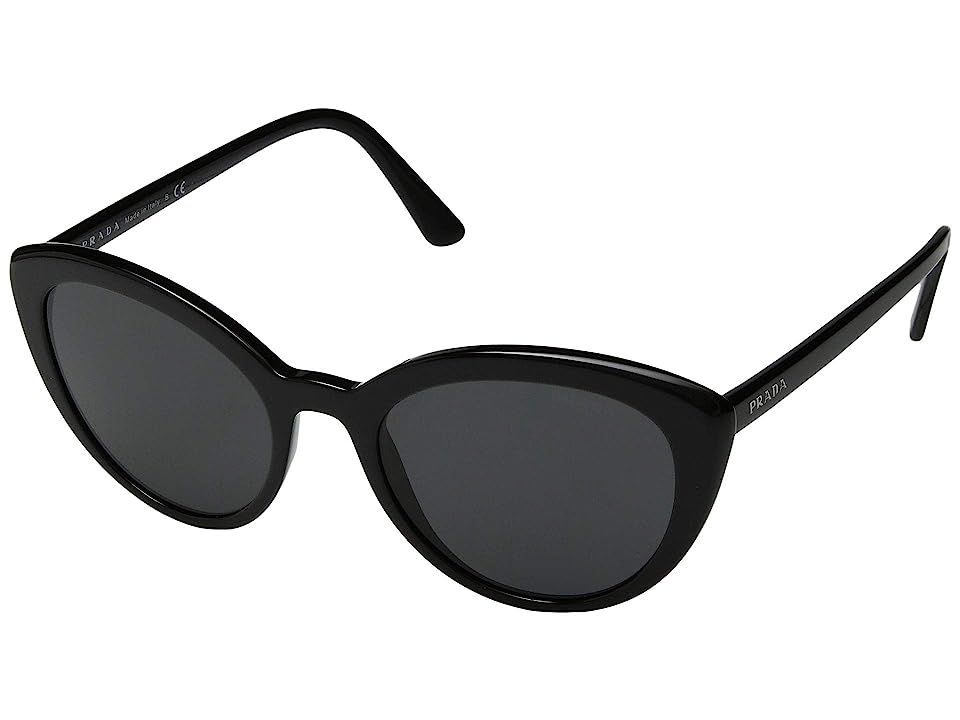 Prada 0PR 02VS (Black/Grey) Fashion Sunglasses | Zappos