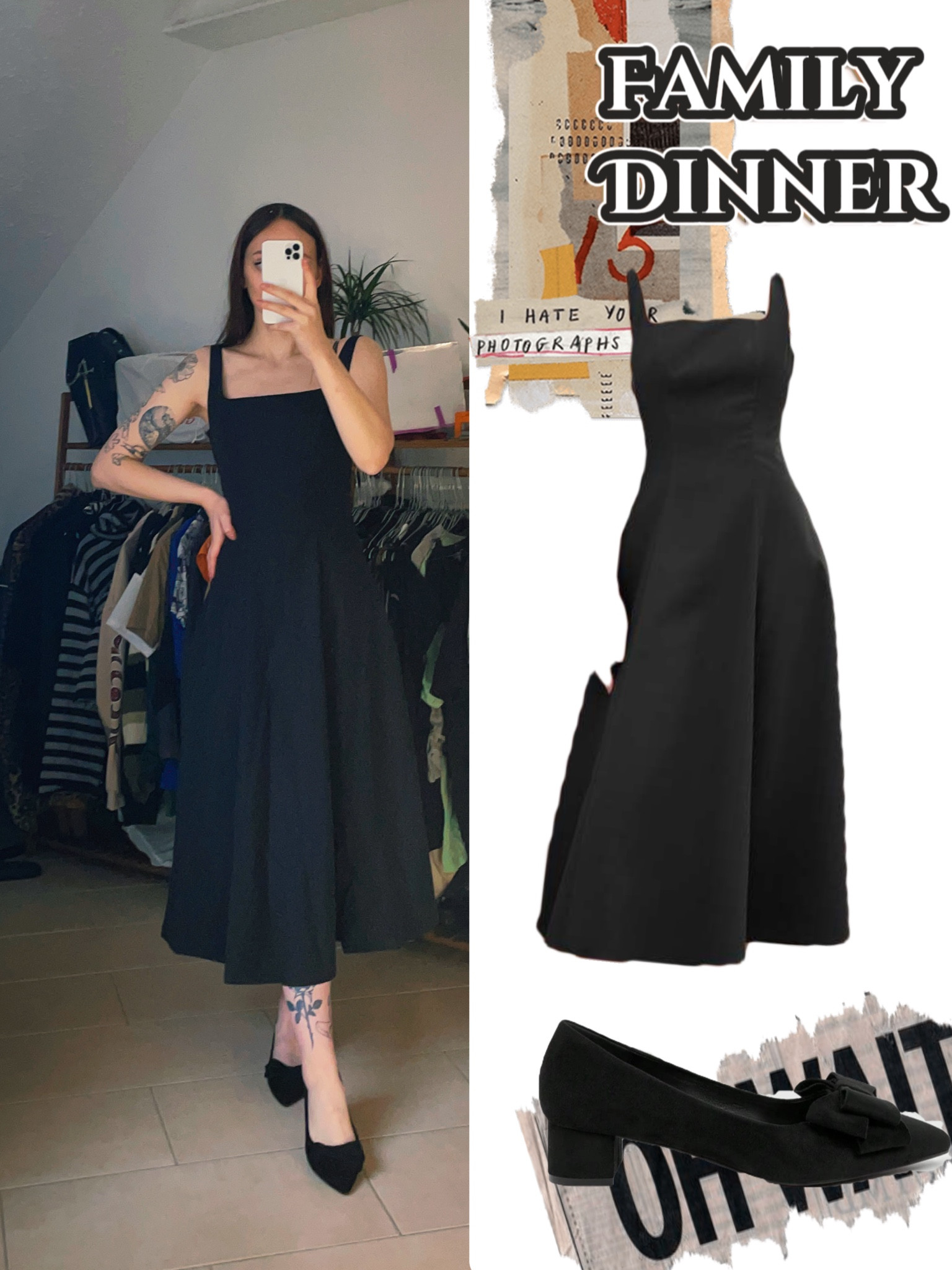 Black long dress family dinner 

#LTKstyletip #LTKSeasonal #LTKHoliday