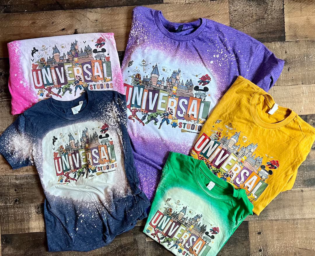 Universal Studio Shirt, Universal family vacation tshirt, universal hollywood tee, bleach washed ... | Etsy (US)