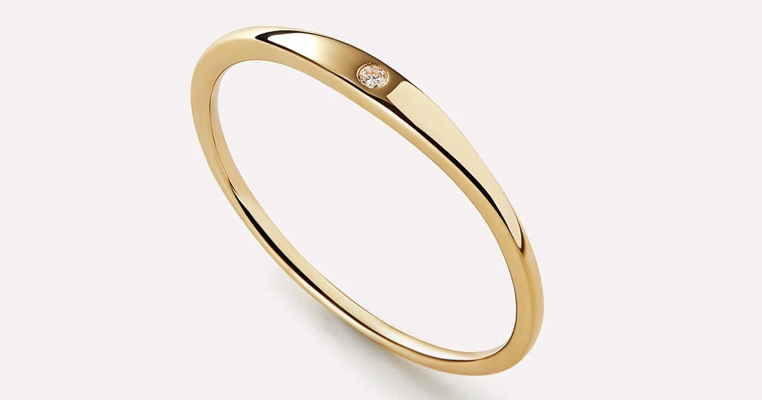 Gold Diamond Signet Ring | Ana Luisa