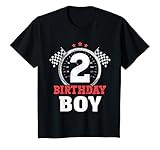 Kids Birthday Boy 2 Two Race Car 2nd Birthday Racing Car Driver T-Shirt | Amazon (US)