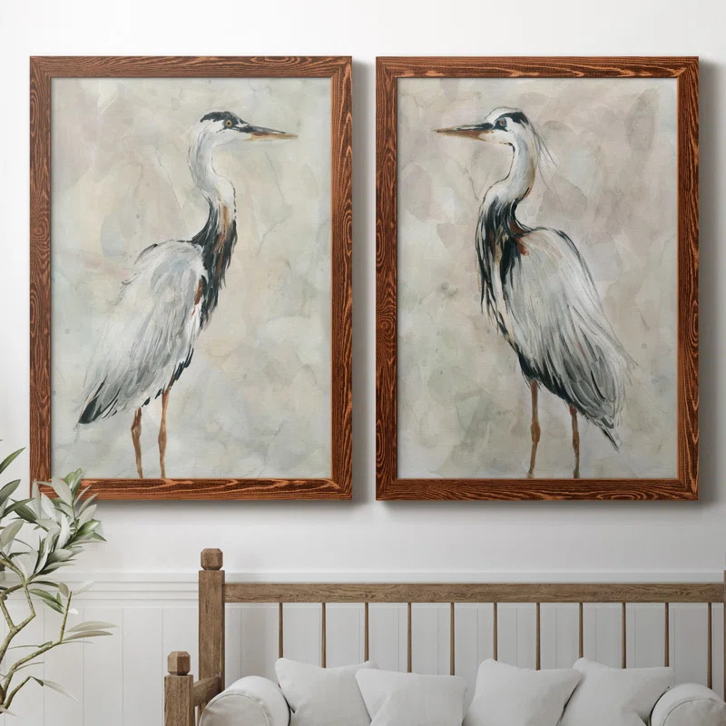 Crane At Dusk I - 2 Piece Print Set | Wayfair North America