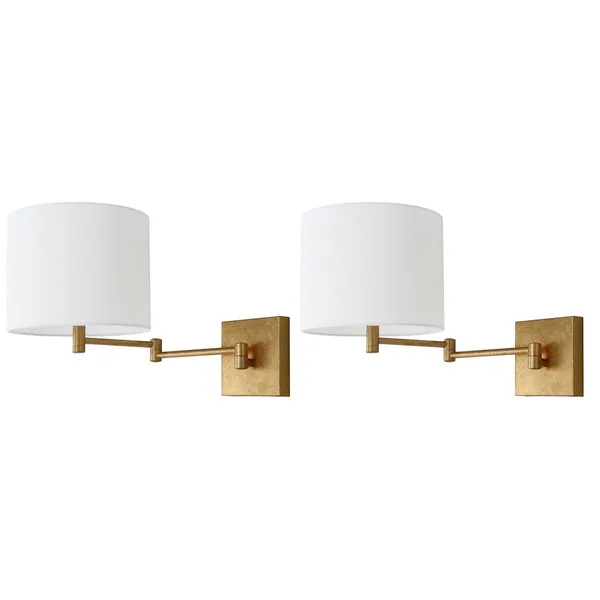 Safavieh Lighting Lillian Gold Leaf Wall Sconce (Set of 2) | Bed Bath & Beyond