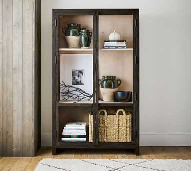 Folsom 49" x 82" Glass Storage Cabinet | Pottery Barn (US)