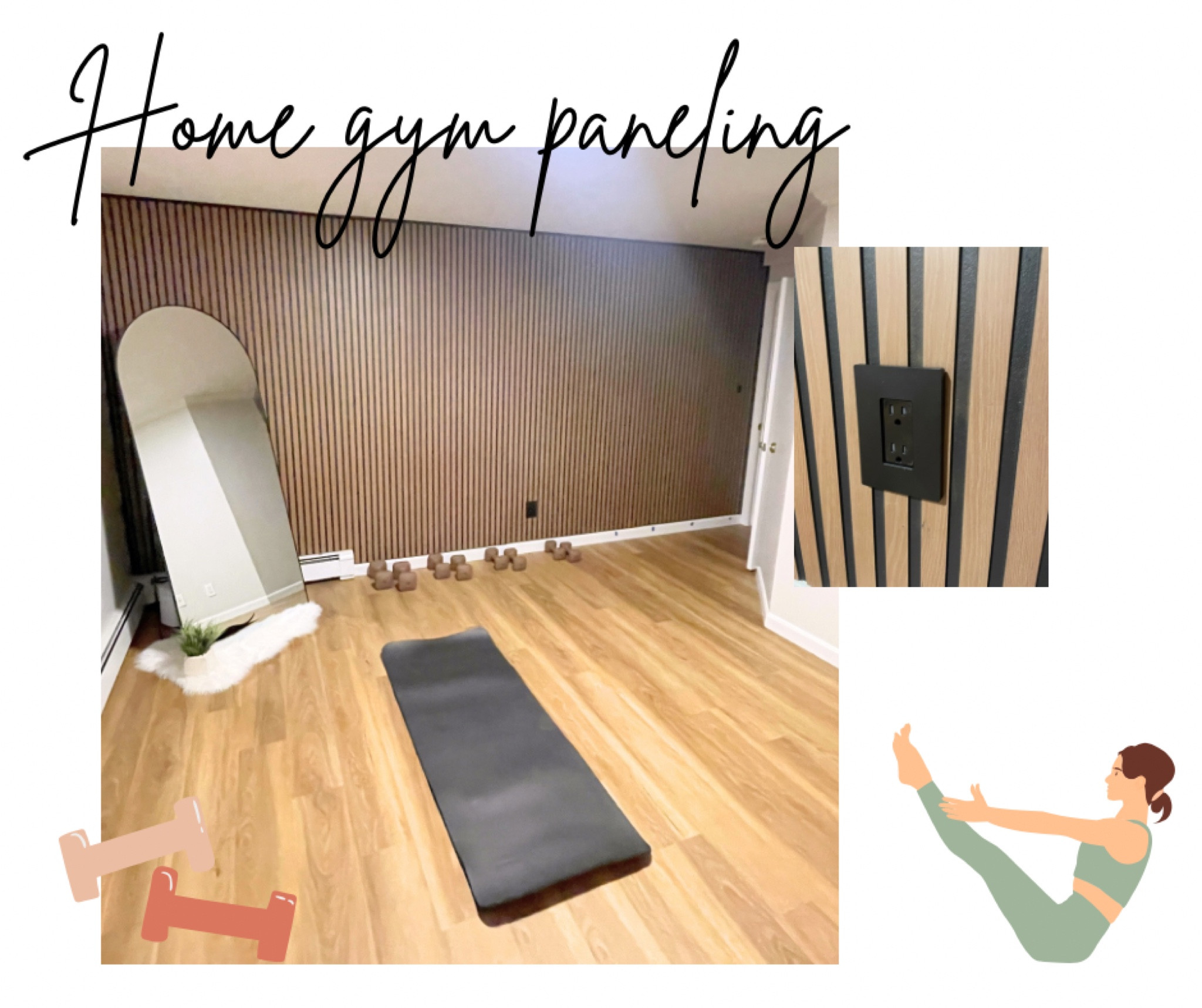 I am determined to work on my home gym in the new year! This weekend I started by installing this wood paneling from Home Depot! I used four sheets for this 15’5” wall! 

#LTKFitness #LTKActive #LTKHome