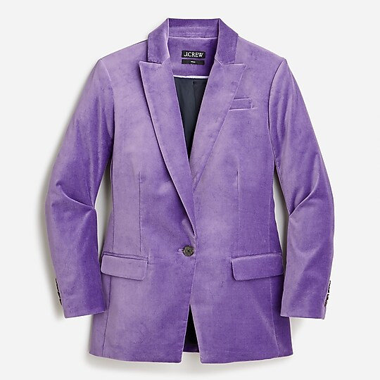 Willa blazer in stretch velvet | J. Crew US