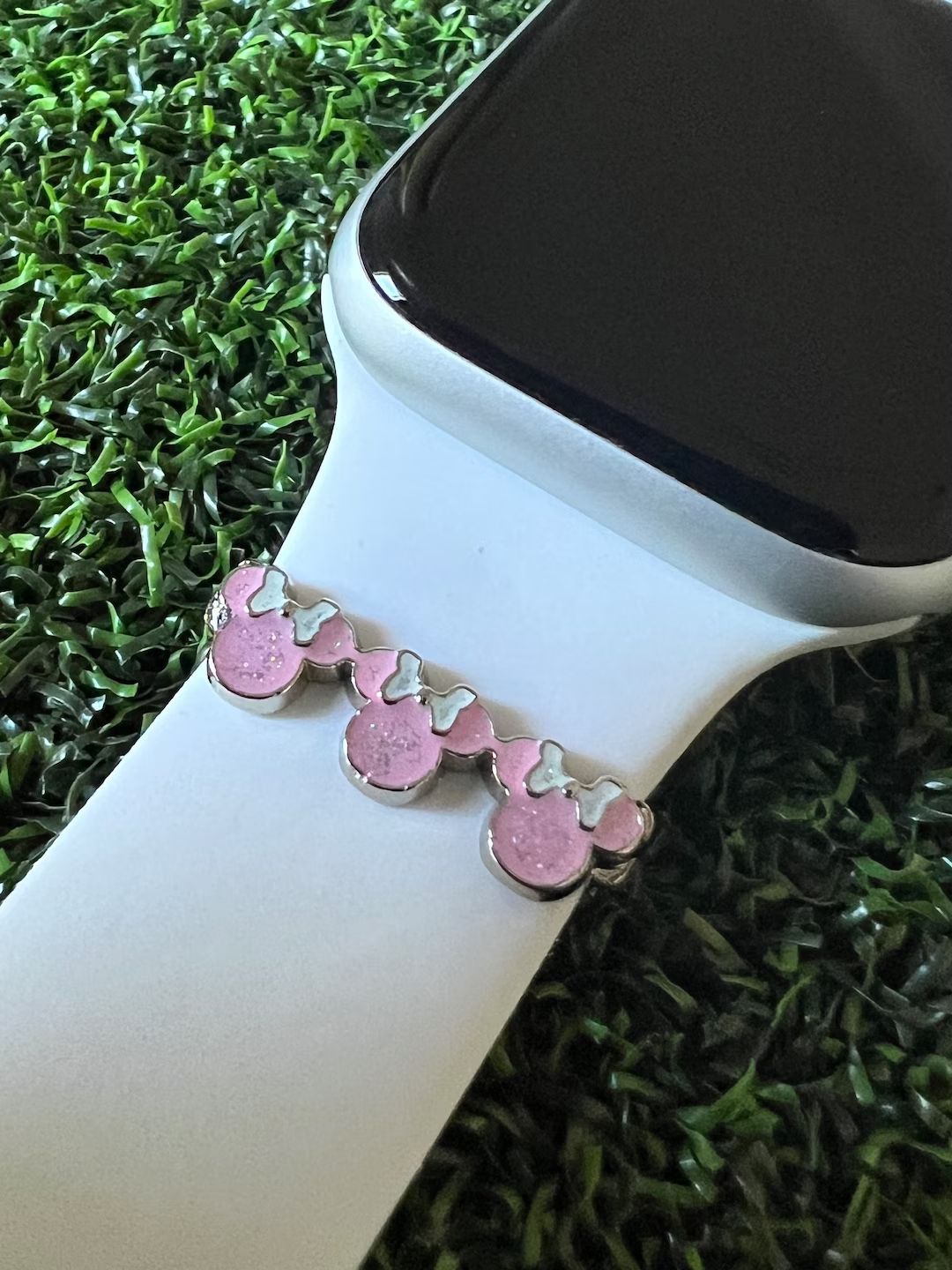 Watchband Charm Pink Ears Slide Apple Watch Magicband - Etsy | Etsy (US)