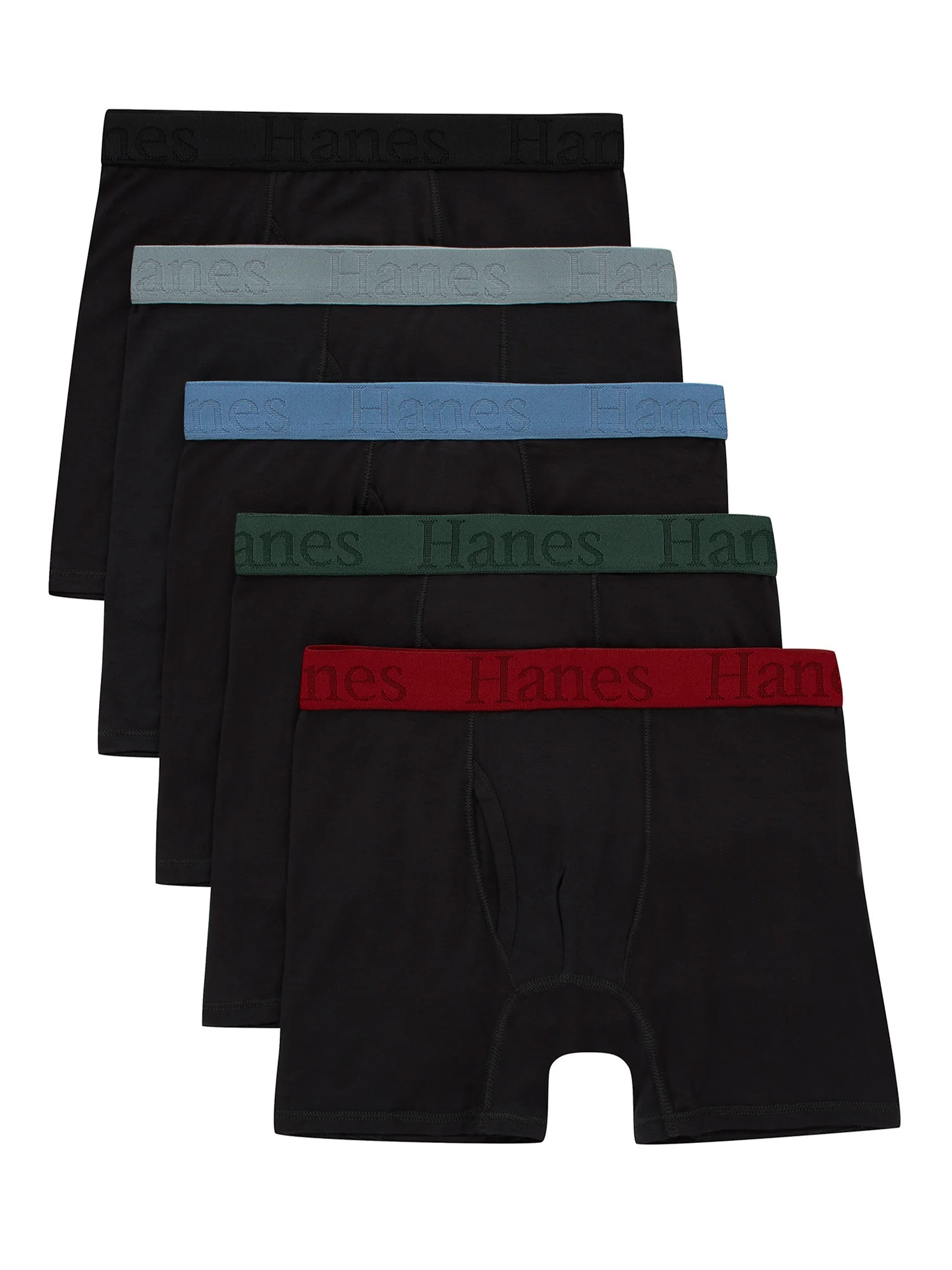 Hanes Originals Boys' SuperSoft Boxer Brief Underwear, Black, 5-Pack | Walmart (US)