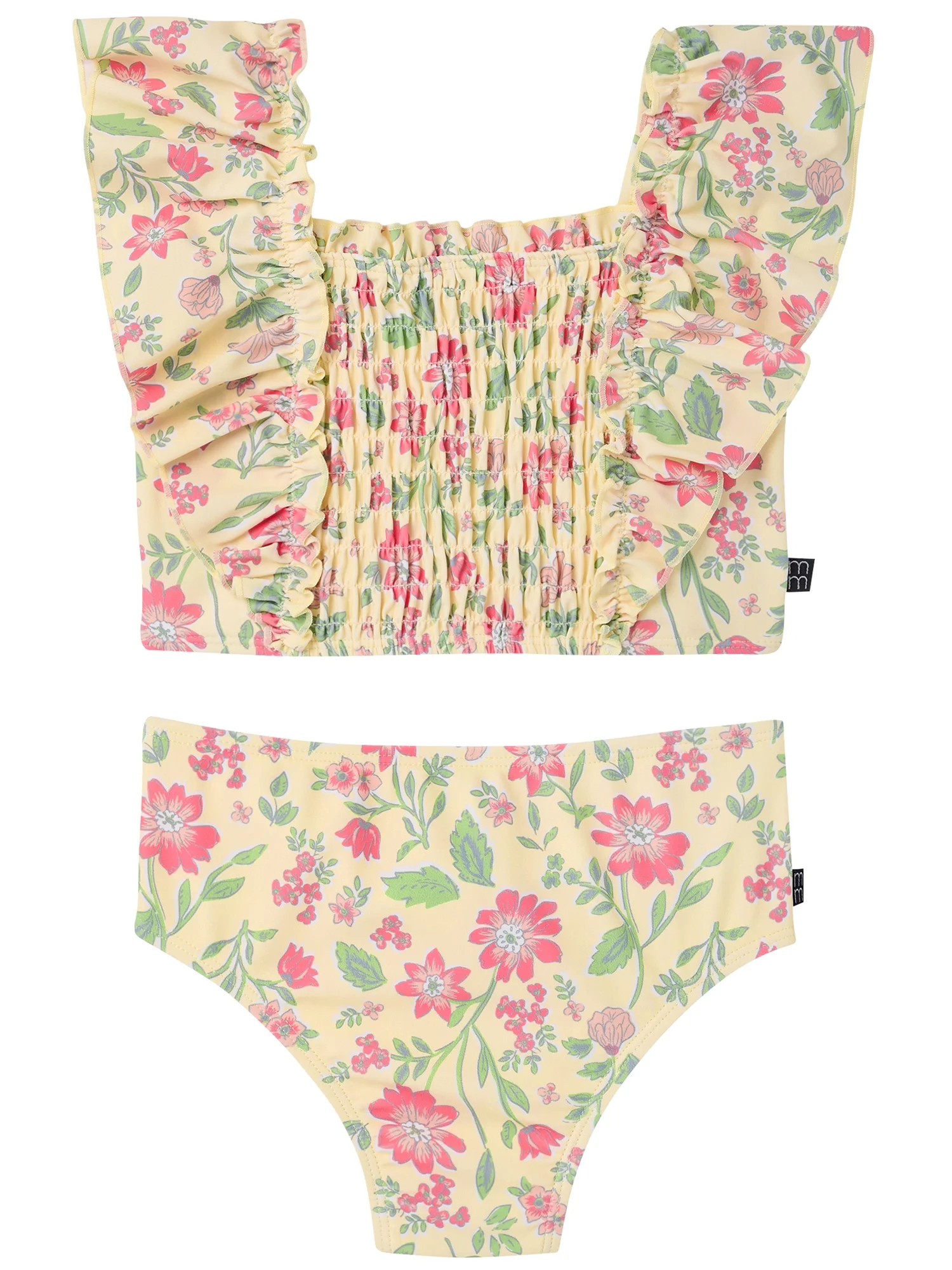 Modern Moments by Gerber Toddler Girl Two- Piece Swimsuit with Double Ruffle, Sizes 12M-5T | Walmart (US)