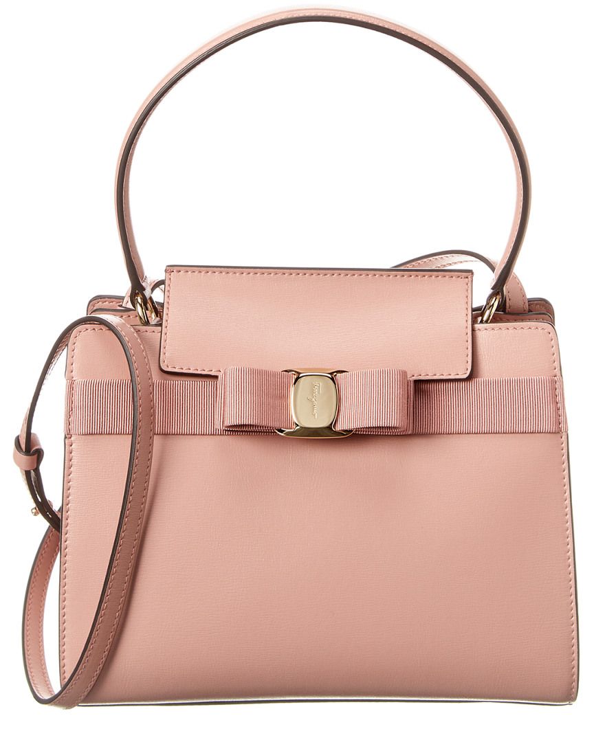 Salvatore Ferragamo Vara Medium Leather Satchel | Gilt