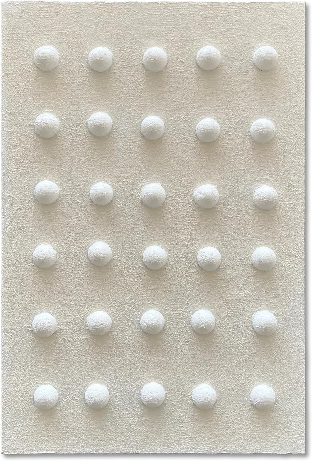 NANKAI Art Hand-Painted White Three Dimensional Texture Decorative Painting 36x24 inch Contemporary Abstract Oil Painting, Home Living Room Corridor Wall Art | Amazon (US)